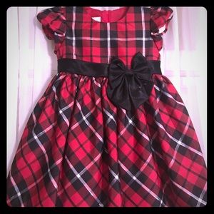 3t Red and black plaid dress